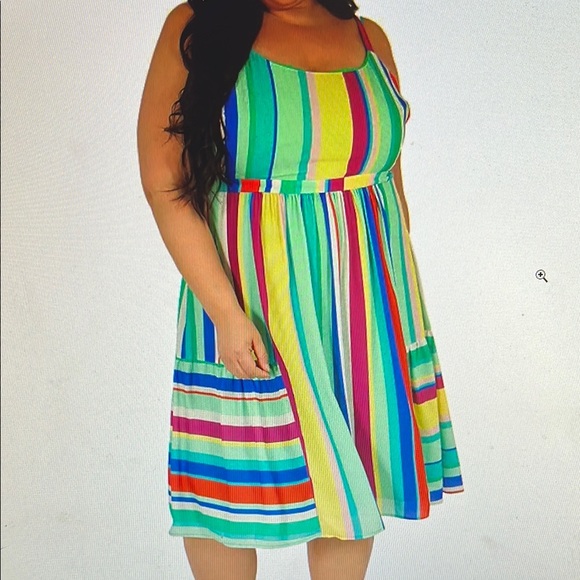 NWT Maree Pour Toi 16 Brenda Striped Sleeveless Midi Sundress - Picture 8 of 8